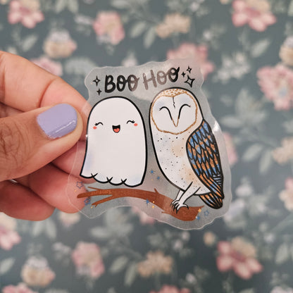BooHoo Clear Vinyl Sticker