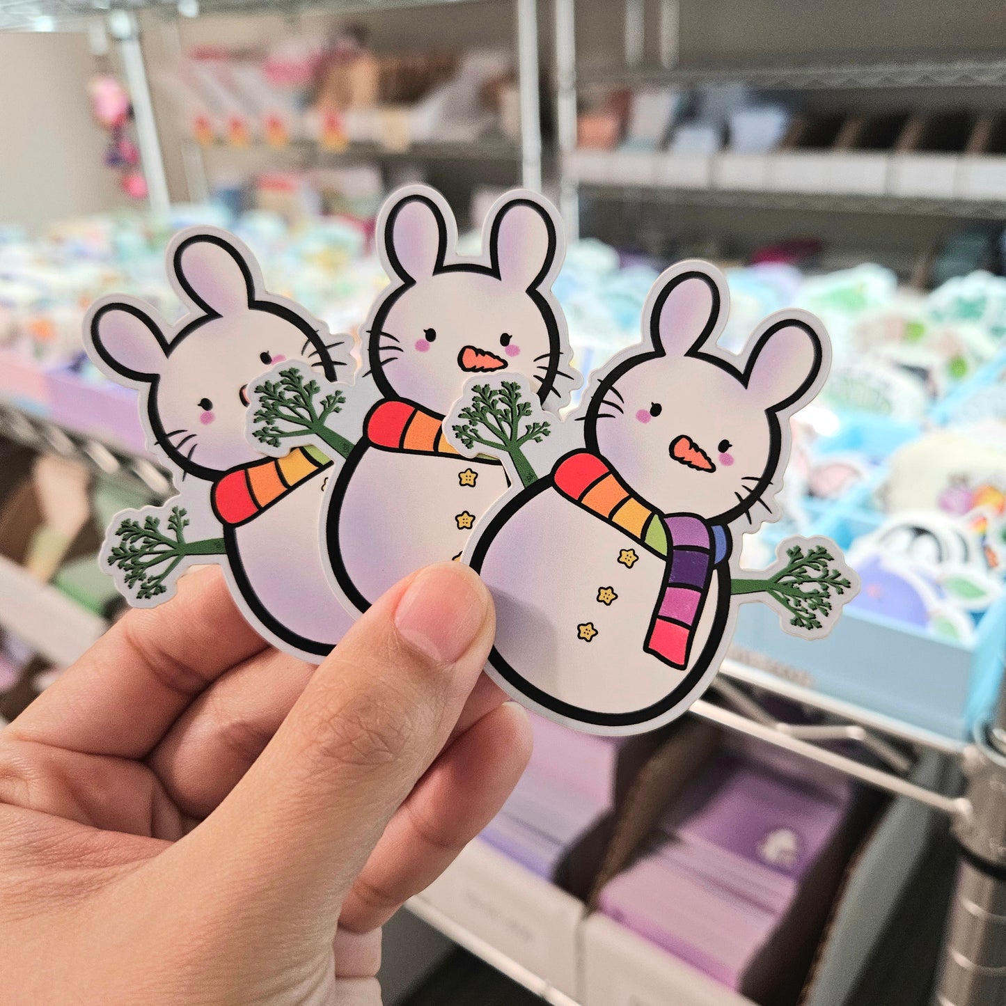 Snow Bunny Vinyl Sticker (January freebie sticker of the month)