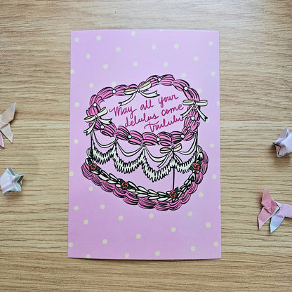 May All Your Delulus Come Trululu Post Card Art Print(4x6")