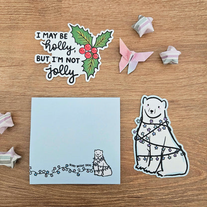 I May Be Holly, But I'm Not Jolly Vinyl Sticker