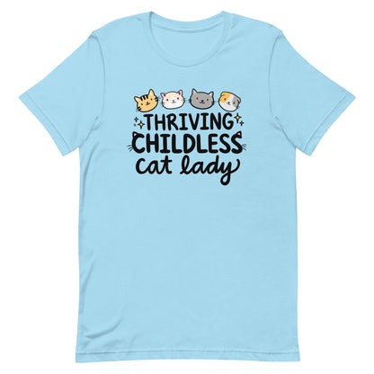 Thriving Childless Cat Lady Unisex T-Shirt