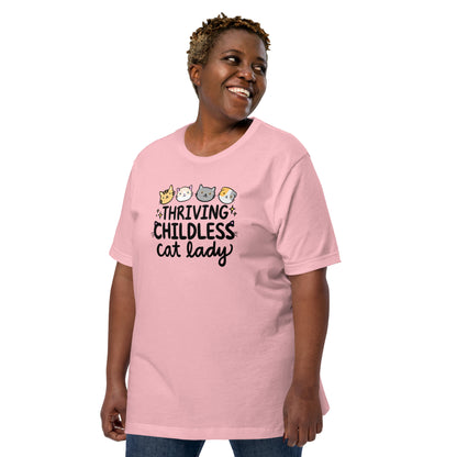 Thriving Childless Cat Lady Unisex T-Shirt