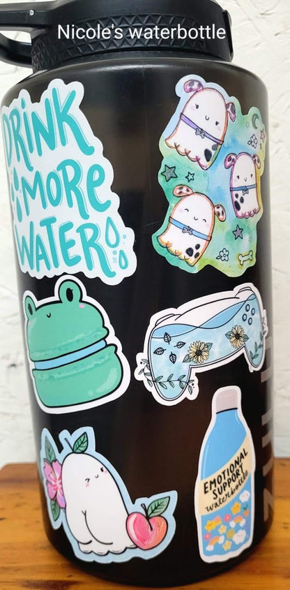 Emotional Support Waterbottle Vinyl Sticker