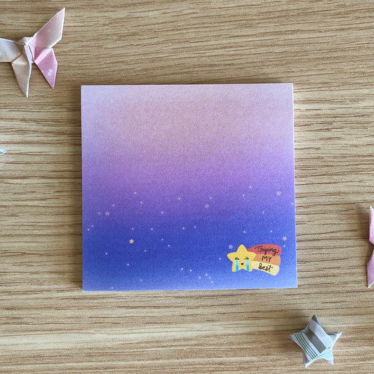 Trying My Best SHOOTING STAR Sticky Notes