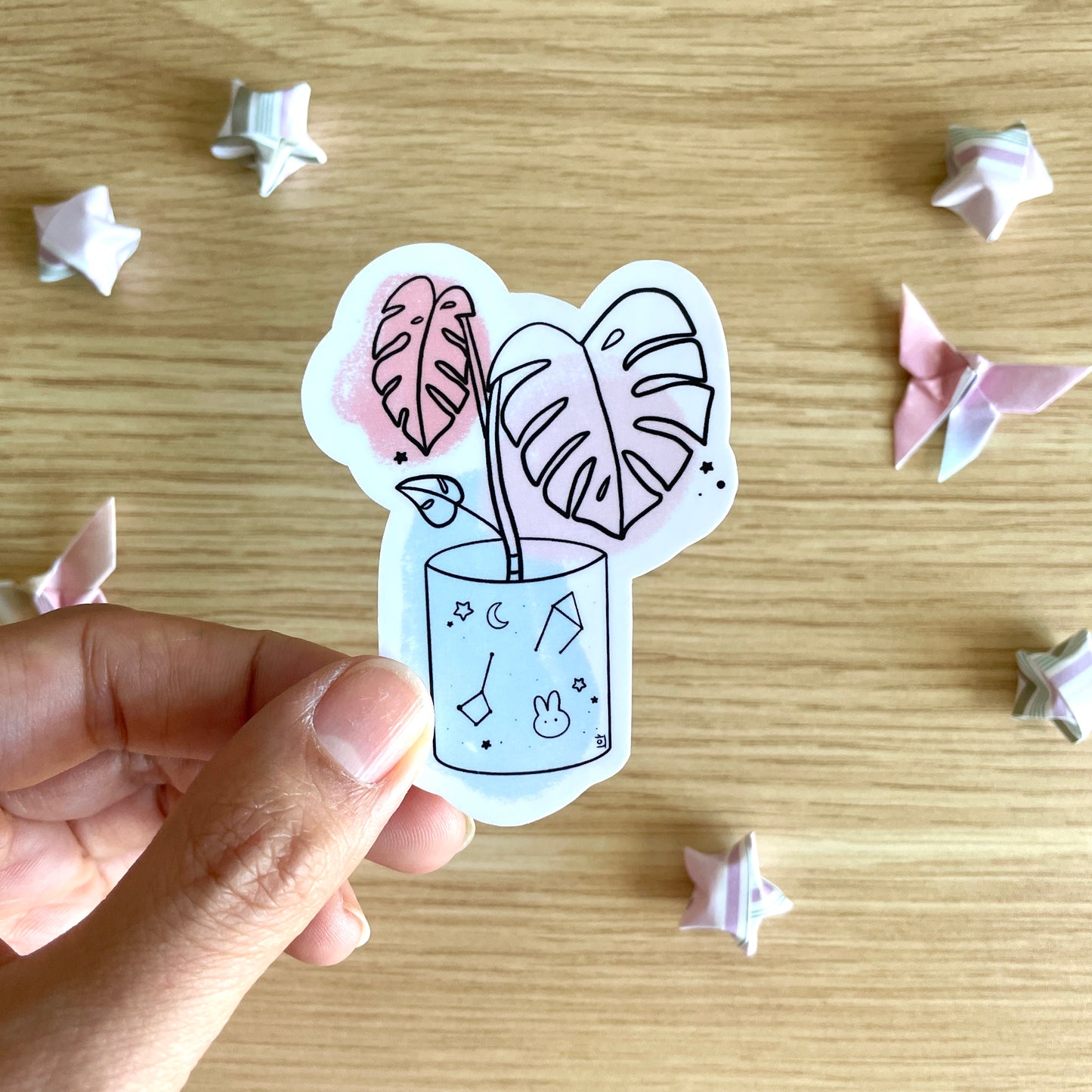 LAST CHANCE Celestial Monstera Vinyl Sticker