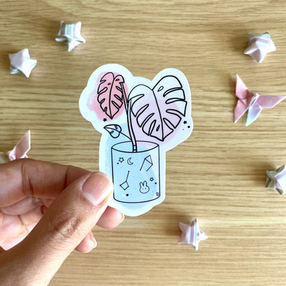LAST CHANCE Celestial Monstera Vinyl Sticker