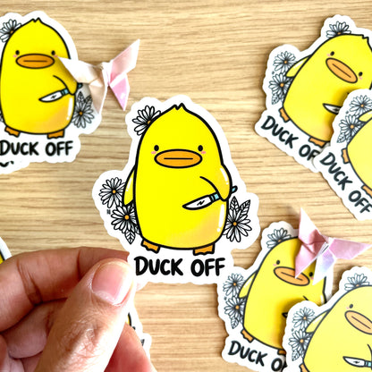 Duck Off Vinyl Sticker