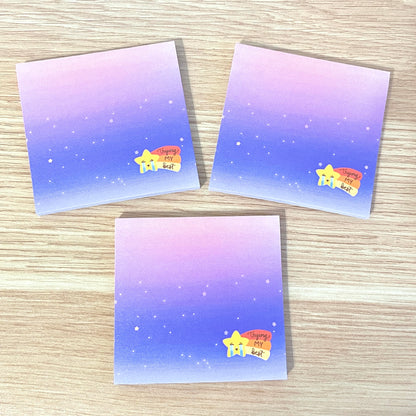 Trying My Best SHOOTING STAR Sticky Notes