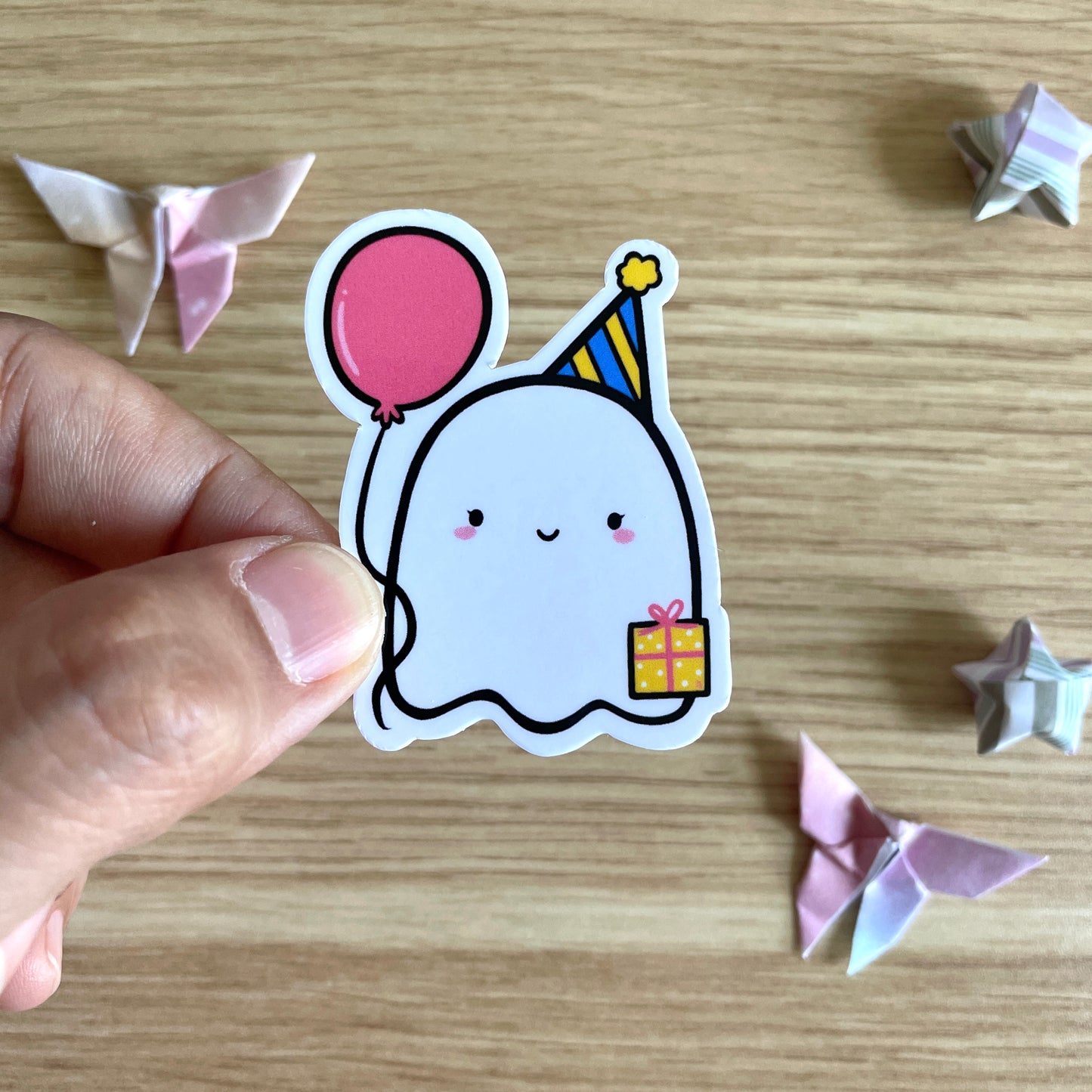 Birthday Ghost Vinyl Sticker (1st Anniversary)