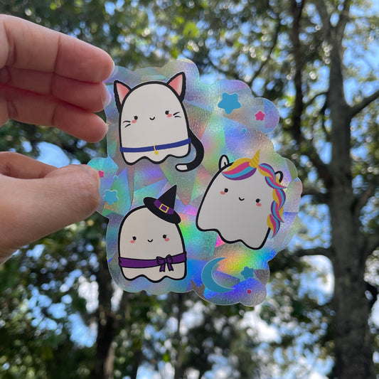 Squad Ghouls Rainbow Decal Suncatcher
