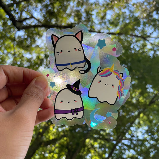 Squad Ghouls Rainbow Decal Suncatcher