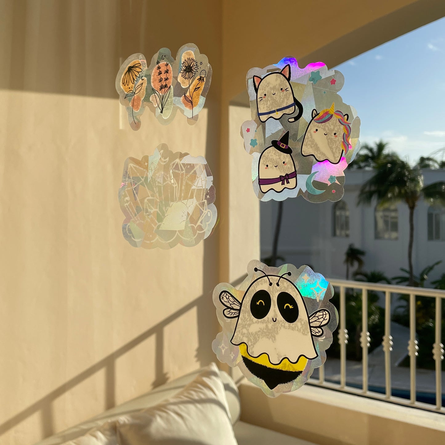 Boo Bee Rainbow Decal Suncatcher
