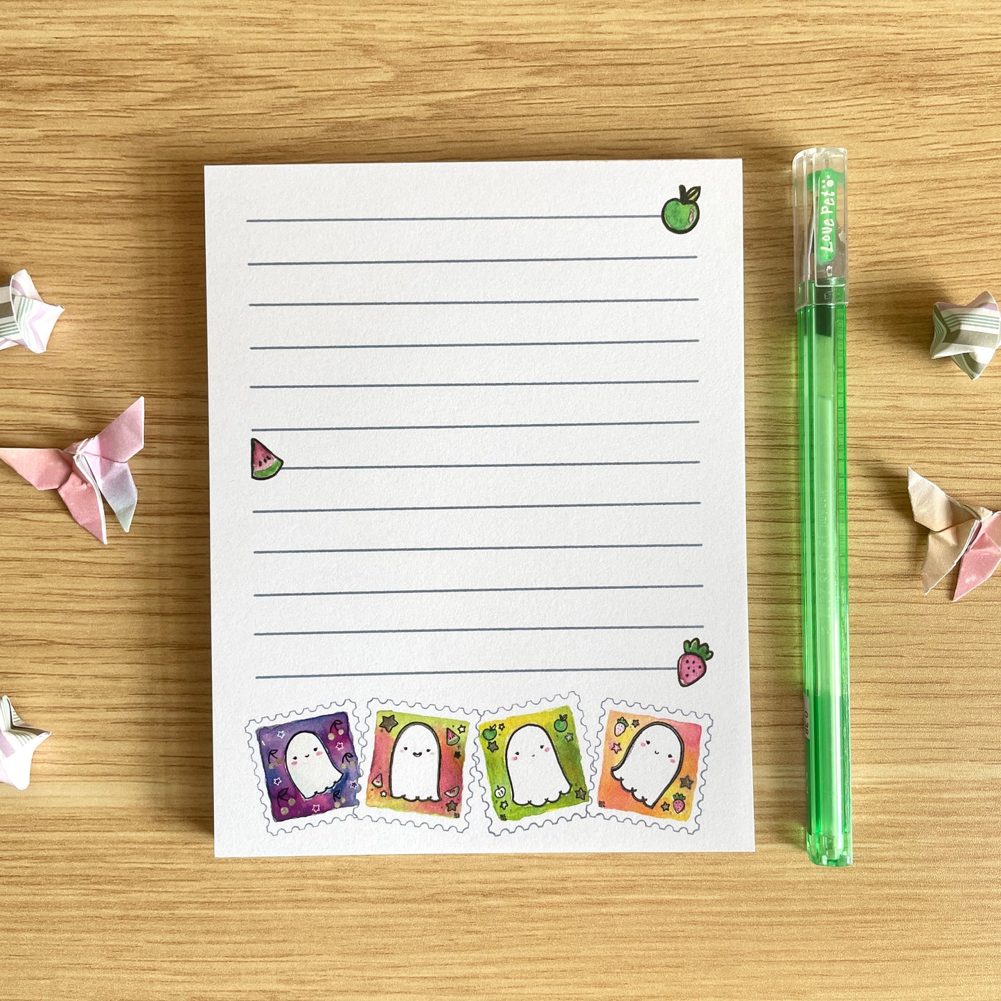 LAST CHANCE Fruity Ghost Stamps Note Pad