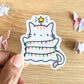 Festive Kitty Ghost Sticker