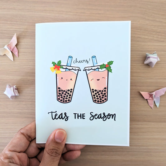 Teas the Season Blank Greeting Card