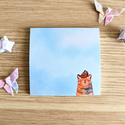 SALE Pumpkin Pie Kitty Sticky Notes