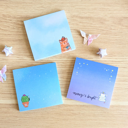 SALE Pumpkin Pie Kitty Sticky Notes