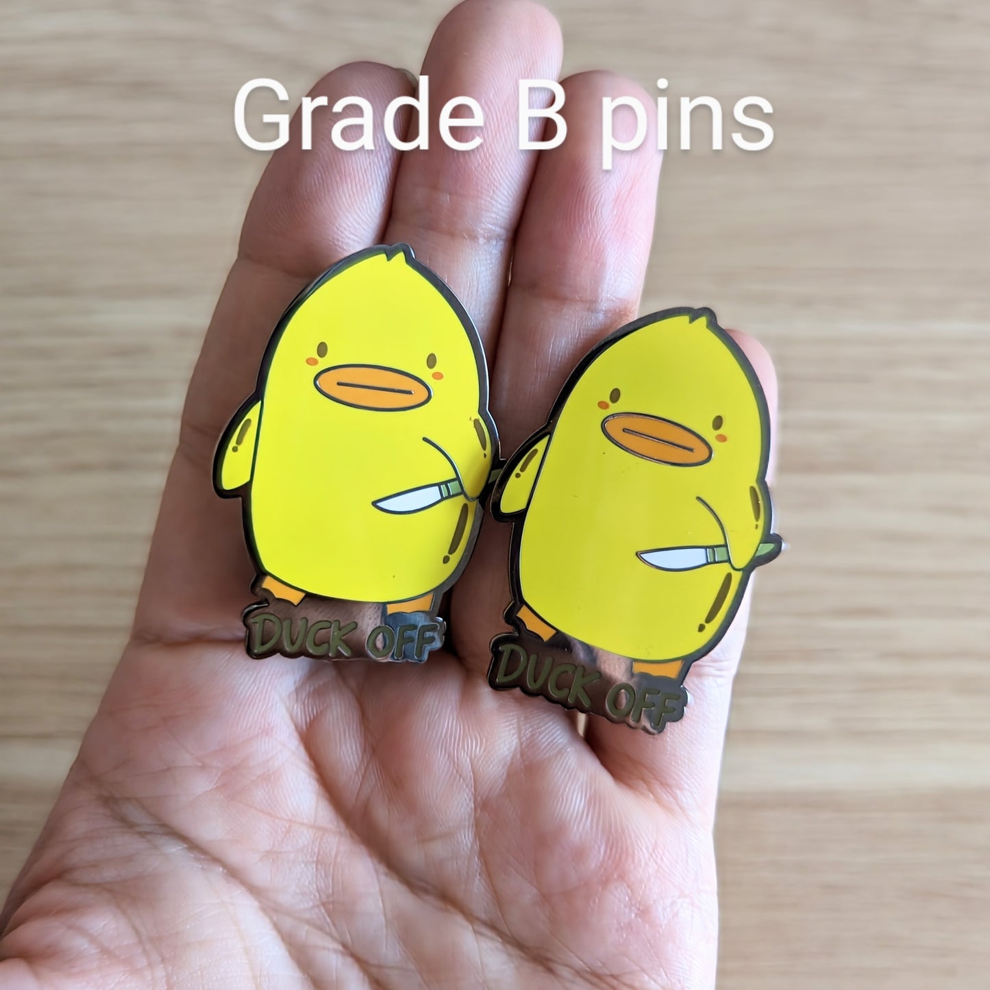 Duck Off Enamel Pin