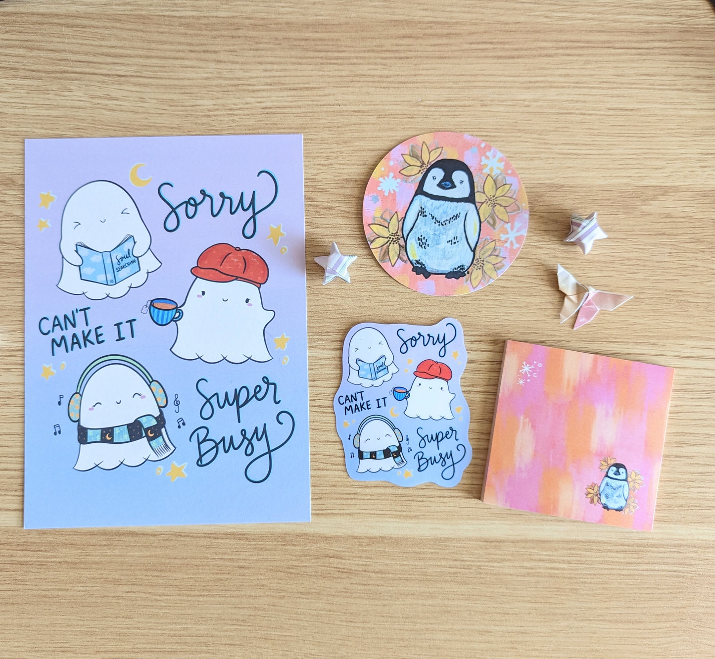 TO BE DISCONTINUED Summer Penguin Vinyl Sticker