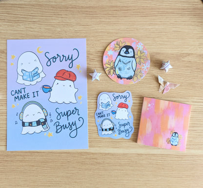 TO BE DISCONTINUED Summer Penguin Vinyl Sticker