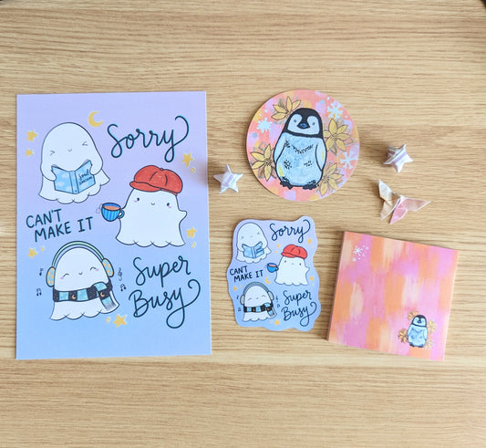 TO BE DISCONTINUED Summer Penguin Vinyl Sticker