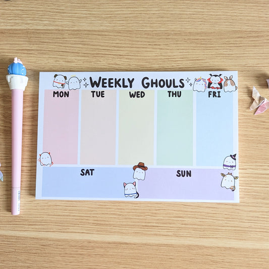 Weekly Ghouls Weekly Planner Pad
