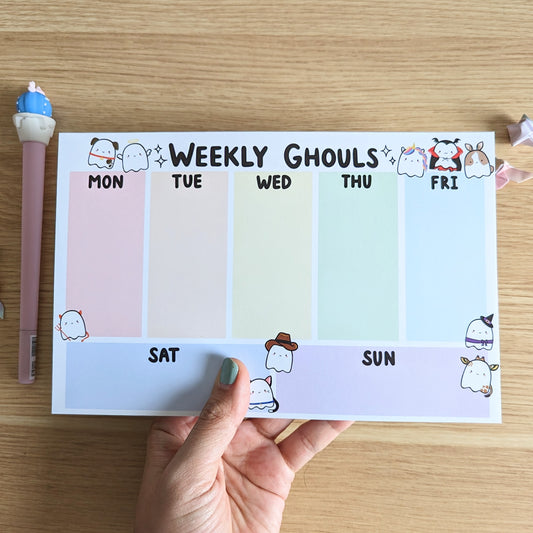 Weekly Ghouls Weekly Planner Pad
