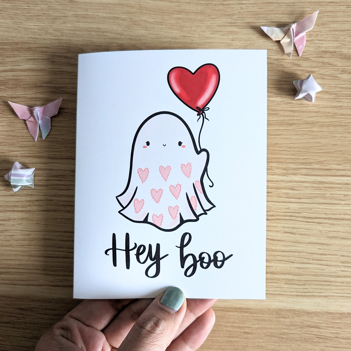 Hey Boo Blank Greeting Card