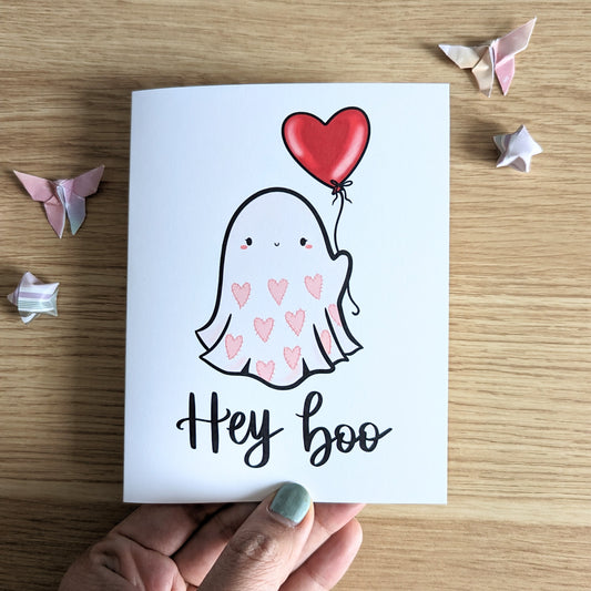 Hey Boo Blank Greeting Card