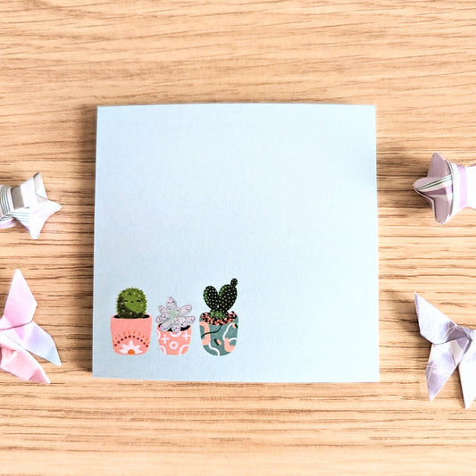 Smiling Succulents Sticky Notes
