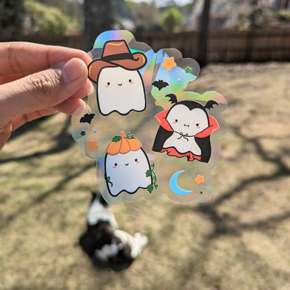 Spooky Squad Ghouls Rainbow Decal Suncatcher