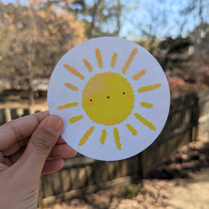 Smiling Sun Rainbow Decal Suncatcher