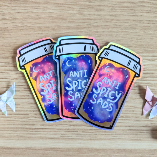 TO BE DISCONTINUED Anti Spicy Sads Vinyl Sticker