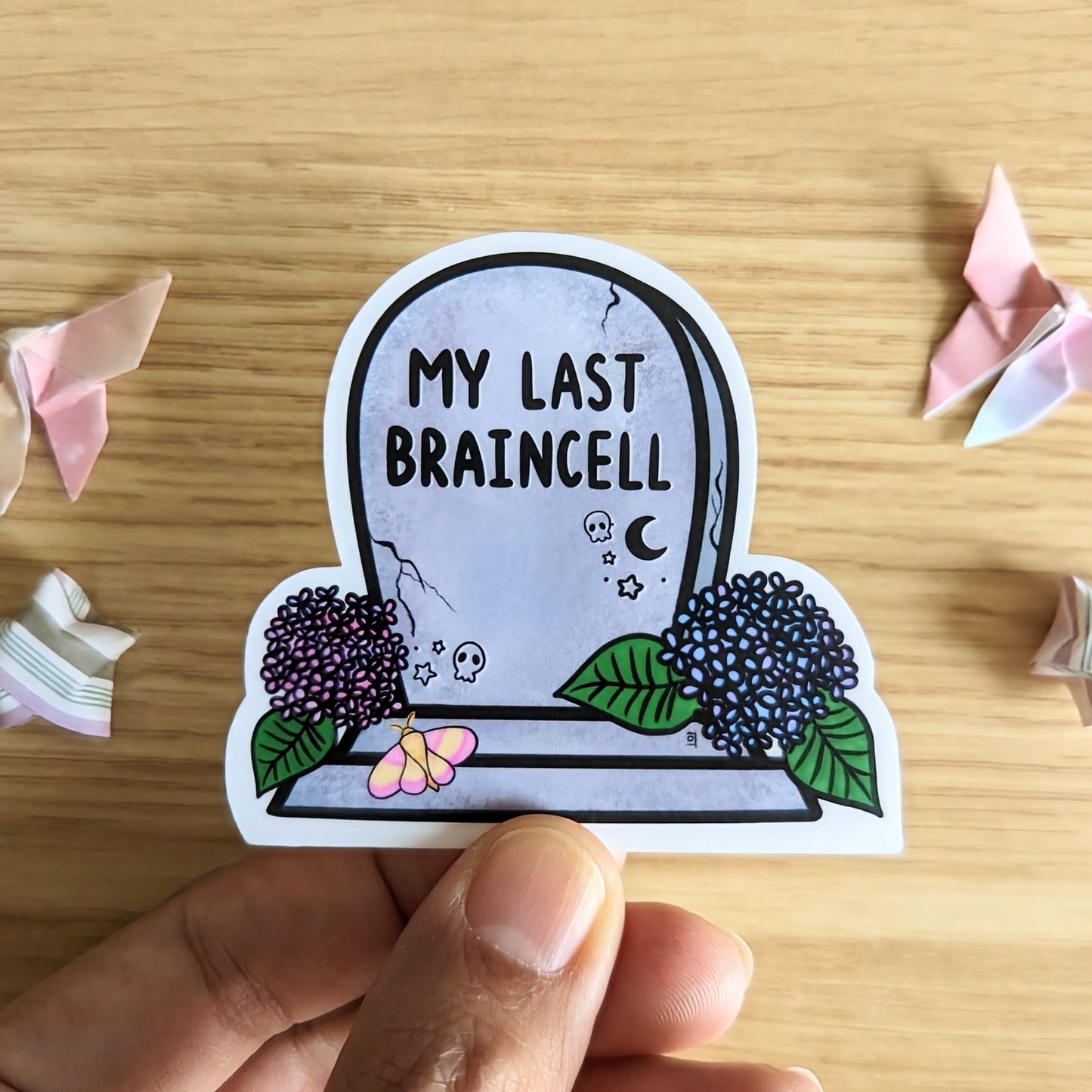 My Last Braincell Gravestone Vinyl Sticker