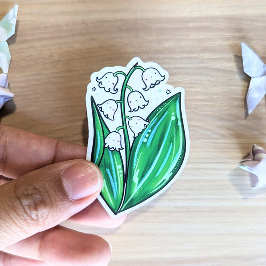 Lily of the Valley Clear Vinyl Sticker