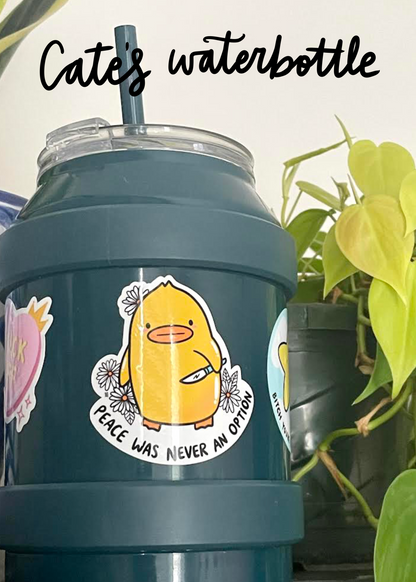 Peace Was Never An Option Duck Vinyl Sticker