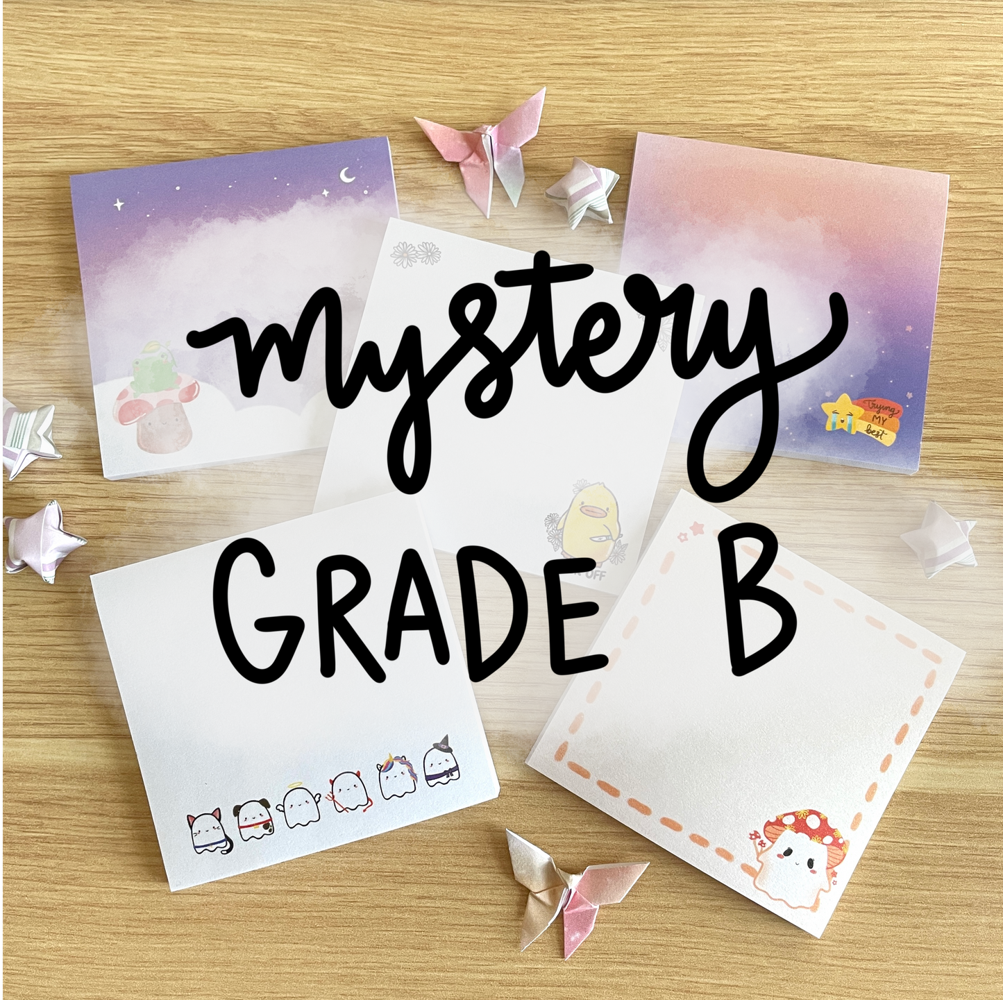 Grade B Mystery Sticky Note Bundle (Set of 3)