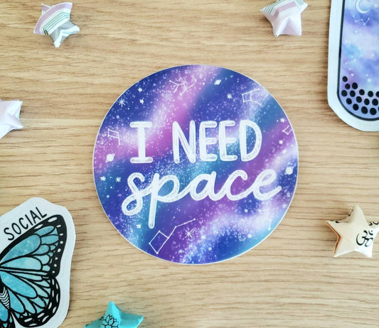 I Need Space Vinyl Sticker