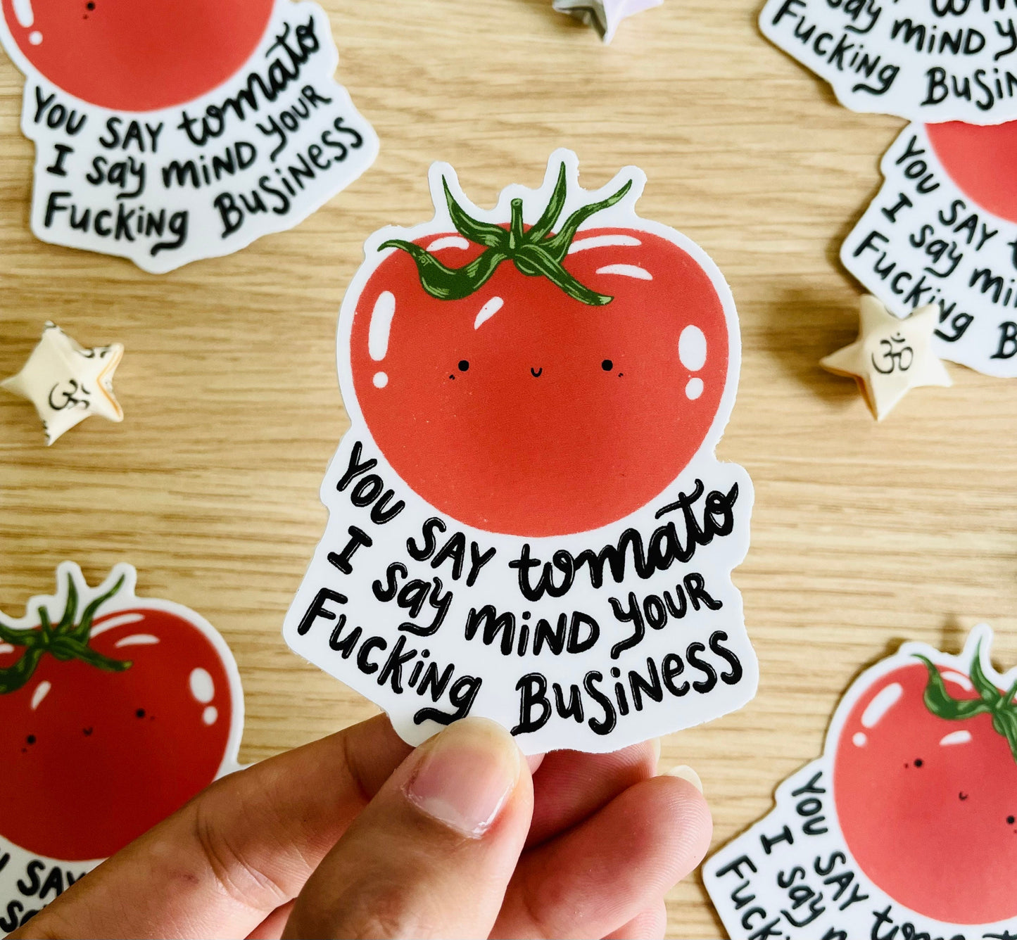 You Say Tomato, I Say Mind Your Business Vinyl Sticker