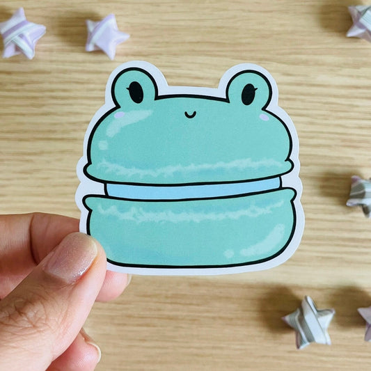Kawaii Frog Macaron Sticker