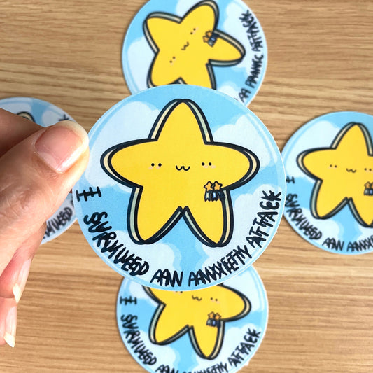 Shaky I Survived An ANXIETY Attack Vinyl Sticker