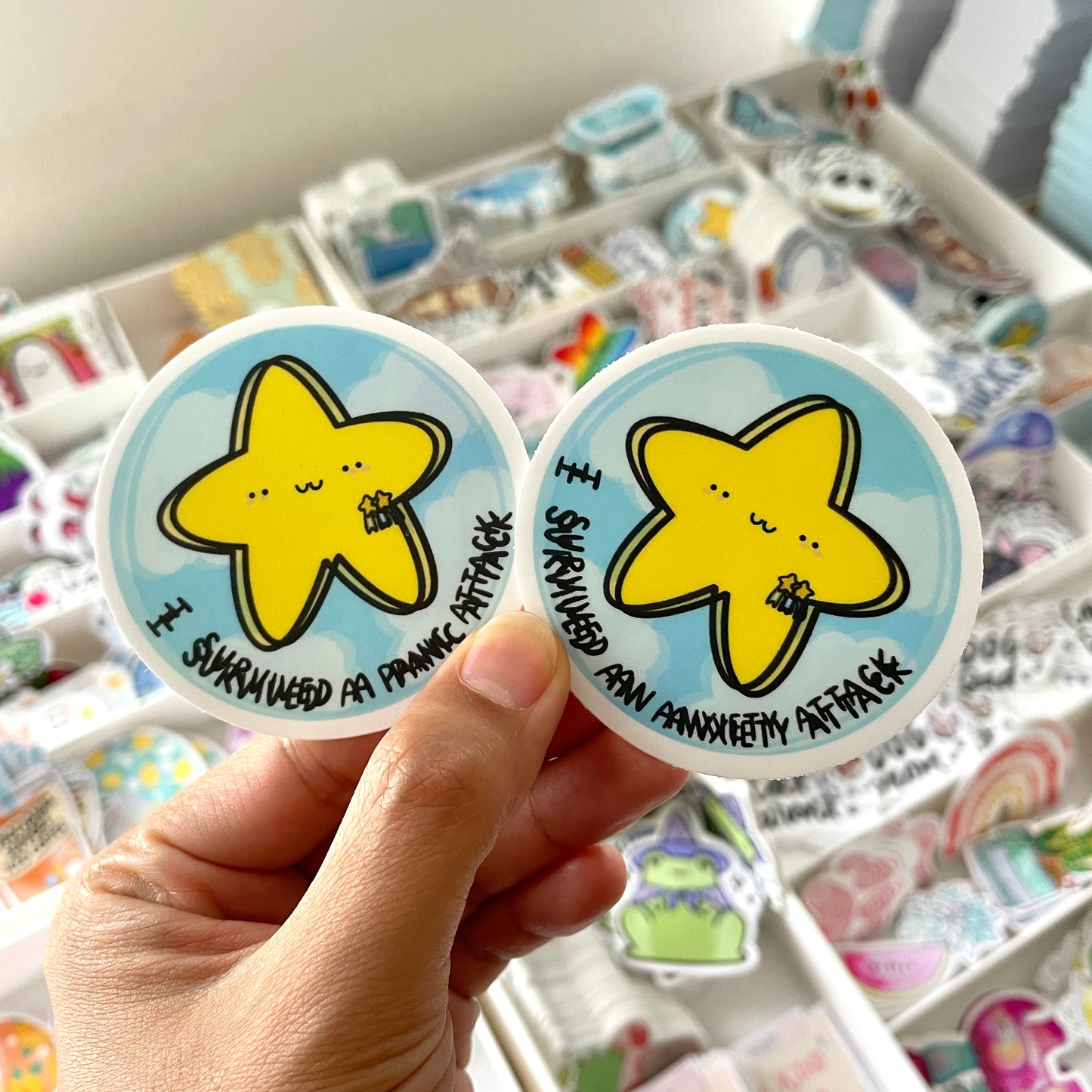 Shaky I Survived A PANIC Attack Sticker