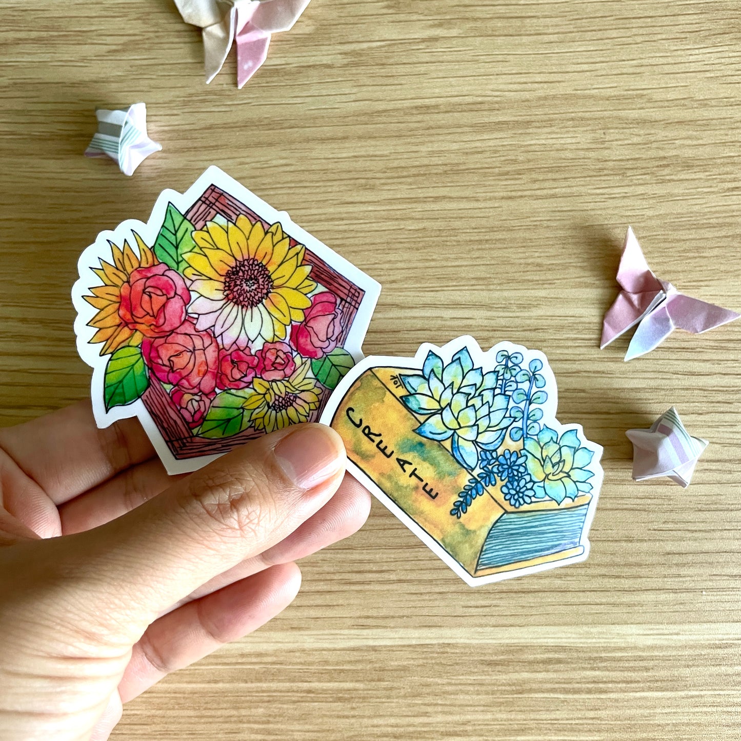 Create Succulent Book Vinyl Sticker