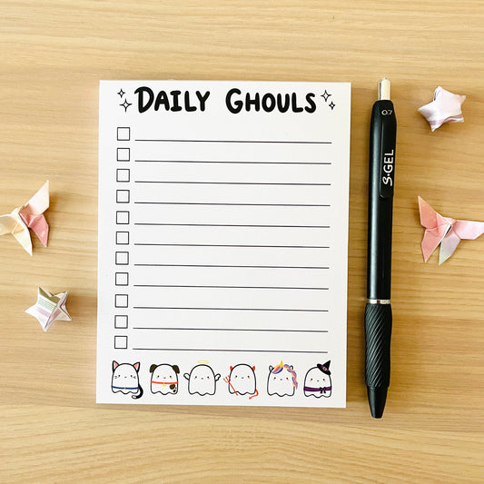 Daily Ghouls Checklist Note Pad