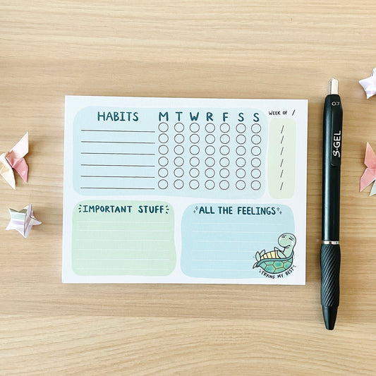 Trying My Best Habit Tracker Notepad