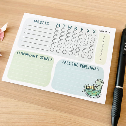 Trying My Best Habit Tracker Notepad
