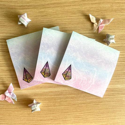 Starry Succulent Terrarium Marbled Sticky Notes